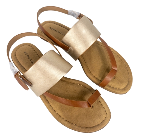 Aerosoles Avea Sandals Gold 8.5 - Picture 7 of 8